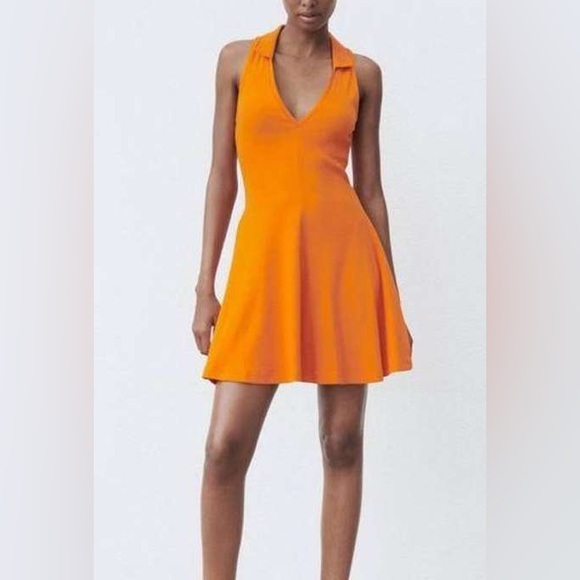 Zara Ribbed Collar skater dress - Picture 6 of 6